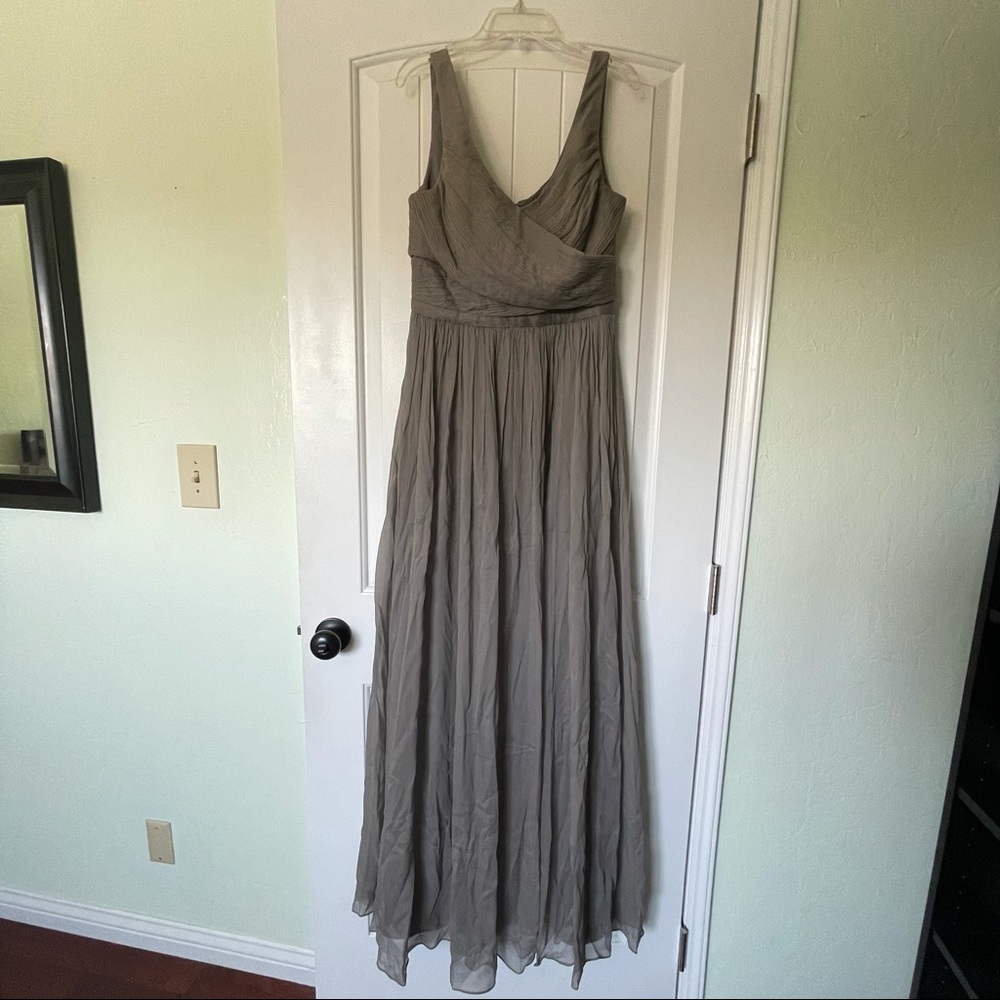 J.CREW Silk Chiffon Long Heidi Bridesmaid Gown